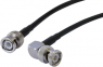 Koaxialkabel, BNC-Stecker (gerade) auf BNC-Stecker (abgewinkelt), 50 Ω, RG-58C/U, Tülle schwarz, 2 m, C-00799-01-3