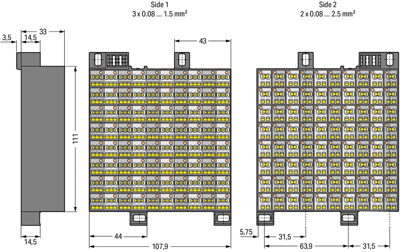 726-821 WAGO Interfacesteckverbinder, Bus Steckverbinder Bild 3