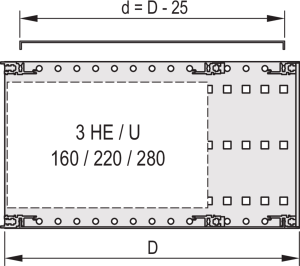 EuropacPRO Abdeckplatte, Universal, 84 TE, 475475 mm