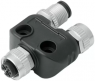 Adapter, 2 x M12 (4-polig, Buchse/Stecker) auf M12 (4-polig, Buchse), Y-Form, 79 5238 00 04