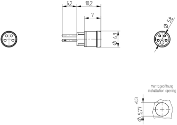 11662 Lumberg Automation Sensor-Aktor Rundsteckverbinder