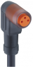 Sensor-Aktor Kabel, M8-Kabeldose, abgewinkelt auf offenes Ende, 3-polig, 2 m, PUR, schwarz, 4 A, 40536