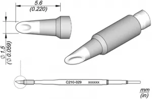 C210029 JBC Soldering tips, desoldering tips and hot air nozzles