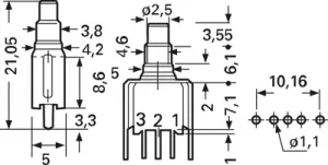 TP33Y008000 APEM Pushbutton Switches