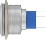 Schalter, 1-polig, silber, beleuchtet (gelb), 3 A/250 VAC, Einbau-Ø 25.2 mm, IP67, 1-2317656-5