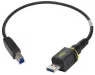 USB 3.0 Anschlussleitung, PushPull (V4) Typ A auf USB Stecker Typ B, 0.5 m, schwarz