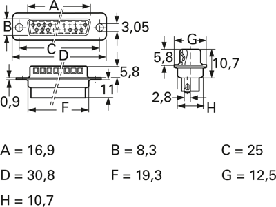 215711-1 AMP D-Sub Steckverbinder Bild 2