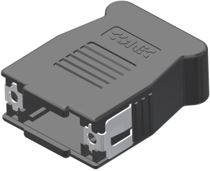 D-Sub Steckverbindergehäuse, Größe: 1 (DE), gerade 180°, abgewinkelt 90°, Kabel-Ø 8,5 mm, ABS, schwarz, 16-001810E