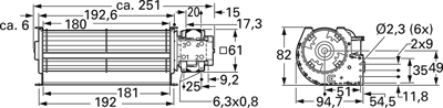 832-123-0528-0 Heidrive Querstromgebläse, Diagonallüfter