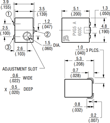 PVG5A102C03B00 Bourns Electronics GmbH Trimmpotentiometer Bild 2