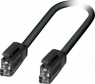Patchkabel, SPE-Kabelstecker, gerade auf SPE-Kabelstecker, gerade, Cat B, S/FTP, TPU, 1 m, schwarz