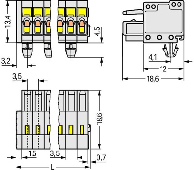 734-124/008-000 WAGO PCB Connection Systems Image 2