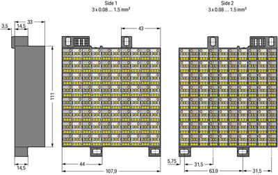 726-721 WAGO Interfacesteckverbinder, Bus Steckverbinder Bild 3