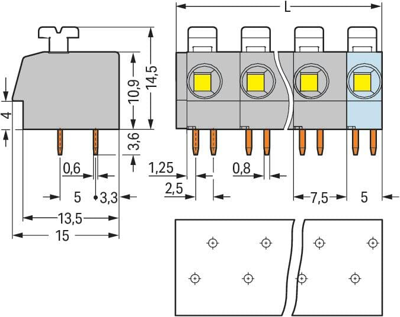 804-309/000-008 WAGO PCB Terminal Blocks Image 2