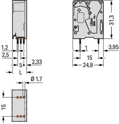 2636-3101/000-006 WAGO Leiterplattenklemmen Bild 2