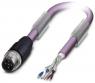 Sensor-Aktor Kabel, M12-Kabelstecker, gerade auf offenes Ende, 5-polig, 15 m, PUR, violett, 4 A, 1507450