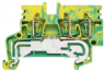 Schutzleiter-Reihenklemme, Federzuganschluss, 0,5-2,5 mm², 3-polig, 300 A, 6 kV, gelb/grün, 1933770000