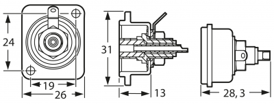 NF2D-B-2 Neutrik Cinchsteckverbinder Bild 2