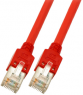 Crossover-Patchkabel, RJ45-Stecker, gerade auf RJ45-Stecker, gerade, Cat 5e, SF/UTP, PVC, 3 m, rot