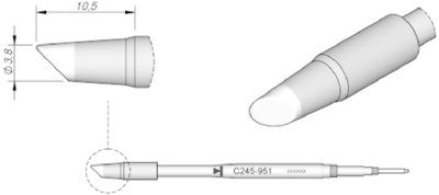 C245951 JBC Lötspitzen, Entlötspitzen und Heißluftdüsen