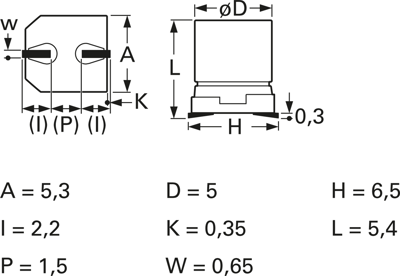 VEV107M6R3S0ANC01K Teapo Elektrolyt Kondensatoren Bild 3