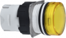 Meldeleuchte, beleuchtbar, Bund rund, gelb, Frontring schwarz, Einbau-Ø 16 mm, ZB6AV5