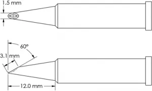 GT6-HF6015V METCAL Soldering tips, desoldering tips and hot air nozzles