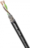 PVC Datenkabel, 4-adrig, 0,5 mm², AWG 20, schwarz, 1030619