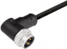 Sensor-Aktor Kabel, 7/8"-Kabelstecker, abgewinkelt auf offenes Ende, 3-polig, 2 m, PUR, schwarz, 12 A, 1292090200