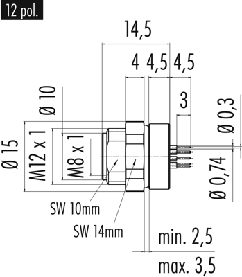 86 6518 1100 00012 binder Sensor-Aktor Rundsteckverbinder Bild 2