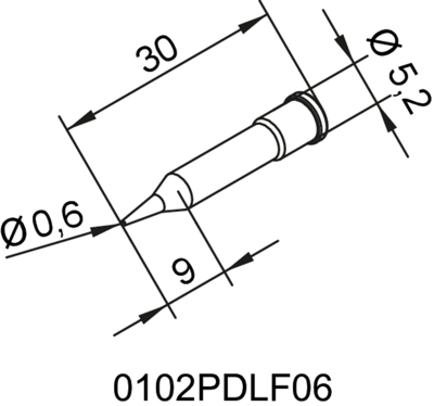 0102PDLF06/SB Ersa Lötspitzen, Entlötspitzen und Heißluftdüsen Bild 2