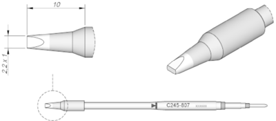 C245807 JBC Lötspitzen, Entlötspitzen und Heißluftdüsen