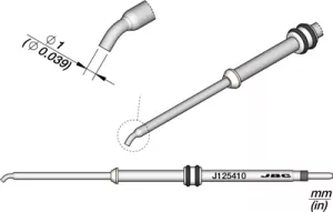 J125410 JBC Soldering tips, desoldering tips and hot air nozzles