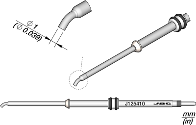 J125410 JBC Lötspitzen, Entlötspitzen und Heißluftdüsen