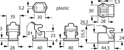 09200030327 Harting Housings for HDC Connectors Image 2