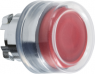 Drucktaster, unbeleuchtet, tastend, Bund rund, rot, Frontring silber, Einbau-Ø 22 mm, ZB4BP4