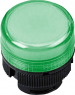 Meldeleuchte, beleuchtbar, Bund rund, grün, Frontring schwarz, Einbau-Ø 22 mm, ZA2BV03