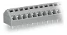 Leiterplattenklemme, 10-polig, RM 5 mm, 0,08-2,5 mm², 24 A, Käfigklemme, grau, 236-410