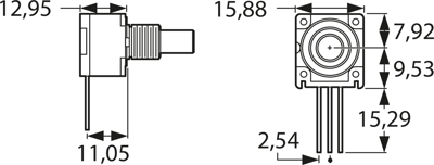 96A1A-B28-A15L Bourns Electronics GmbH Potentiometer Bild 2