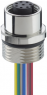 Sensor-Aktor Kabel, M12-Flanschbuchse, gerade auf offenes Ende, 8-polig, 0.5 m, PVC, metall, 4 A, 1220 08 T16CW 0,5M