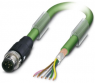 Sensor-Aktor Kabel, M12-Kabelstecker, gerade auf offenes Ende, 5-polig, 15 m, PUR, grün, 4 A, 1517903