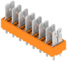 Leiterplattenklemme, 8-polig, RM 5 mm, 0,2-2,5 mm², 15 A, Flachstecker, orange, 9500470000