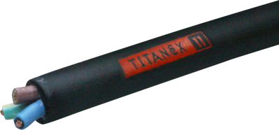 Spezial-Elastomer Steuerleitung H07RN-F TITANEX 3 G 1,5 mm², ungeschirmt, schwarz, H07RN-F 3G1,5 TITANEX