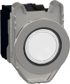 Drucktaster, beleuchtbar, tastend, 1 Schließer + 1 Öffner, Bund rund, weiß, Frontring schwarz, Einbau-Ø 30.5 mm, XB4FW31G5