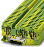 Schutzleiter-Reihenklemme, Federzuganschluss, 0,2-10 mm², 3-polig, 8 kV, gelb/grün, 3036482