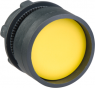 Drucktaster, unbeleuchtet, tastend, Bund rund, gelb, Frontring schwarz, Einbau-Ø 22 mm, ZB5AA56