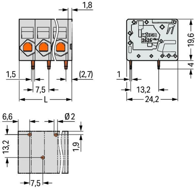 2626-1103/020-004 WAGO PCB Terminal Blocks Image 2