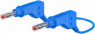 Messleitung mit (4 mm Lamellenstecker, gerade) auf (4 mm Lamellenstecker, gerade), 0.25 m, blau, PVC, 2,5 mm², CAT II