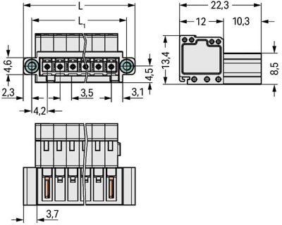 734-313/109-000 WAGO PCB Connection Systems Image 2