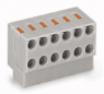 Leiterplattenklemme, 10-polig, RM 3.5 mm, 0,14-0,5 mm², 2 A, Push-in, grau, 252-160